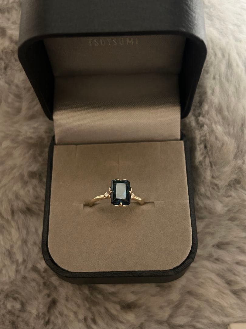 TSUTSUMI ツツミ　ロンドンブルートパーズ　k10 YG 10号