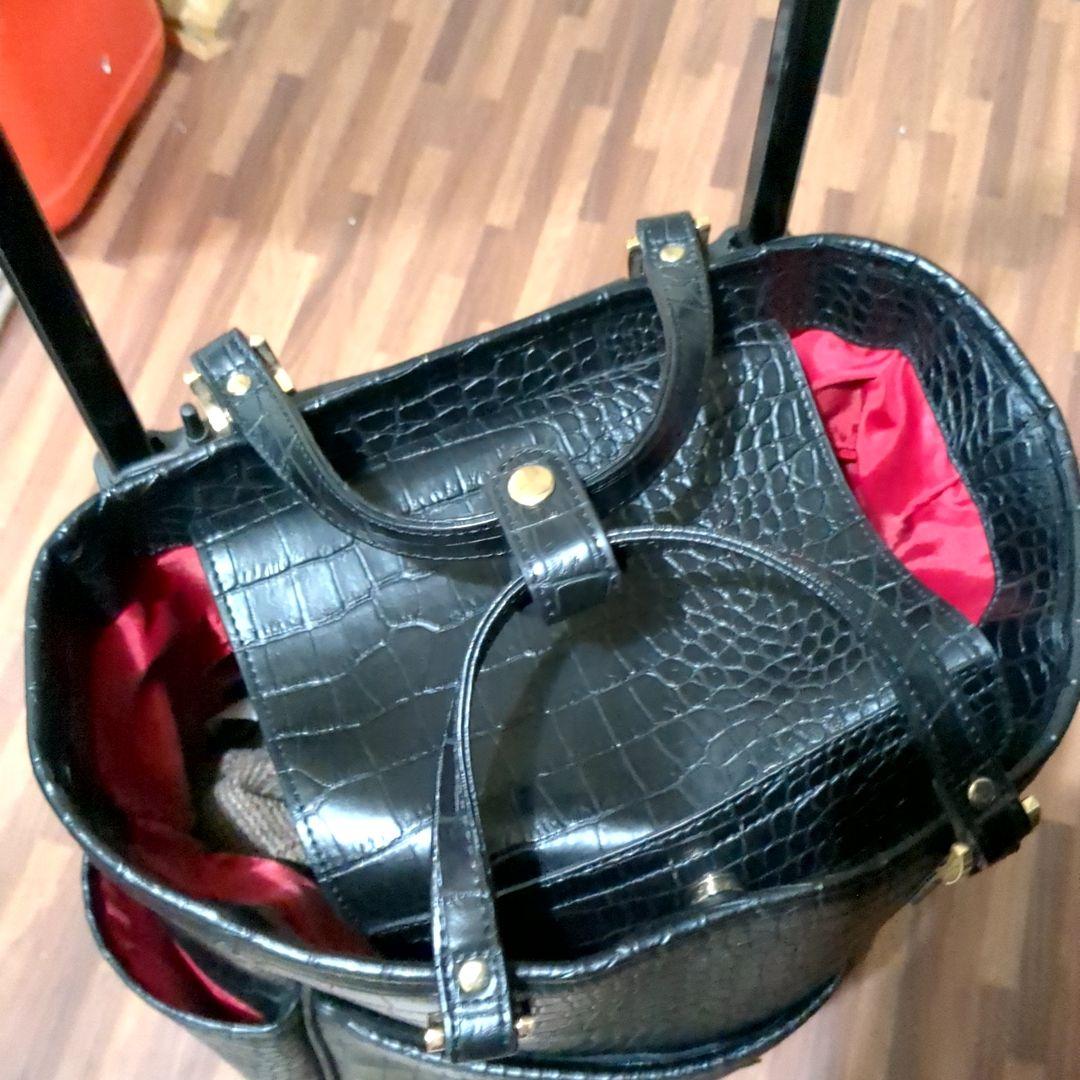 ✨美品✨SWANY キャリーケース ブラック クロコ型押し 大型 4輪