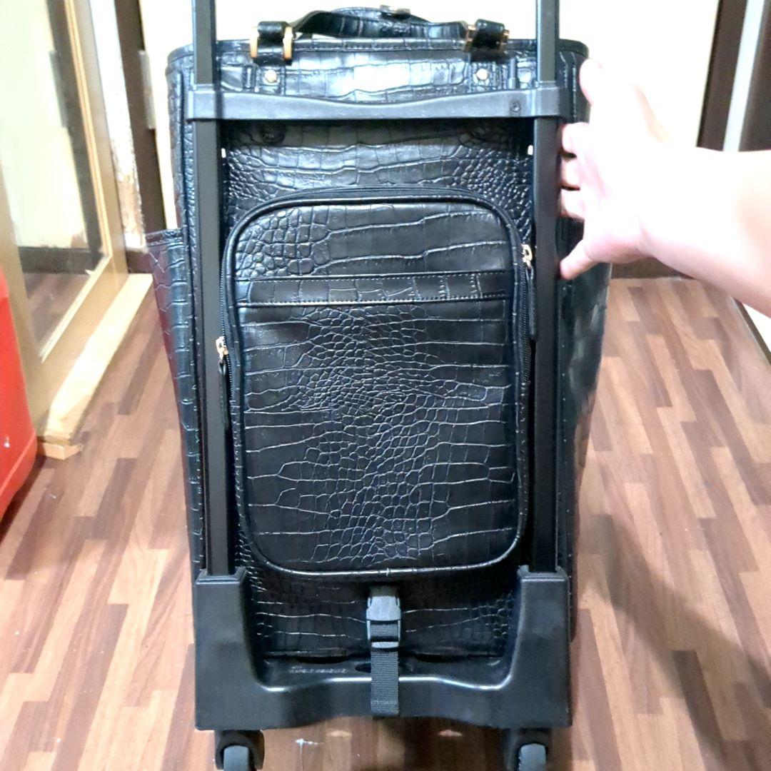 ✨美品✨SWANY キャリーケース ブラック クロコ型押し 大型 4輪