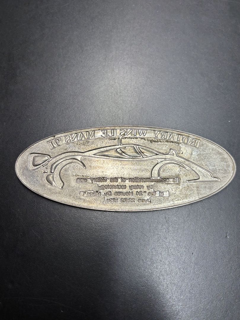 【希少品】マツダ ロータリー エンジン ルマン総合優勝記念 787B プレート