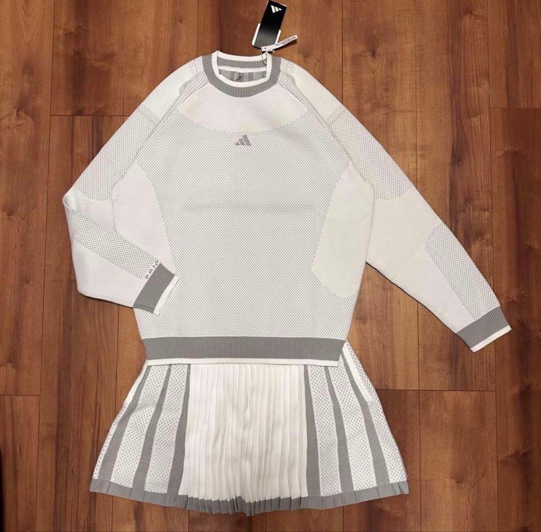 長袖セーター　オーバーサイズ　プリーツスカート　ニット　セットアップ　秋冬　新品