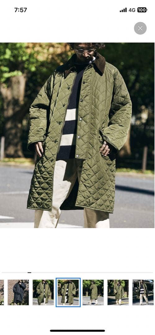 『バブアー』キルティングコート