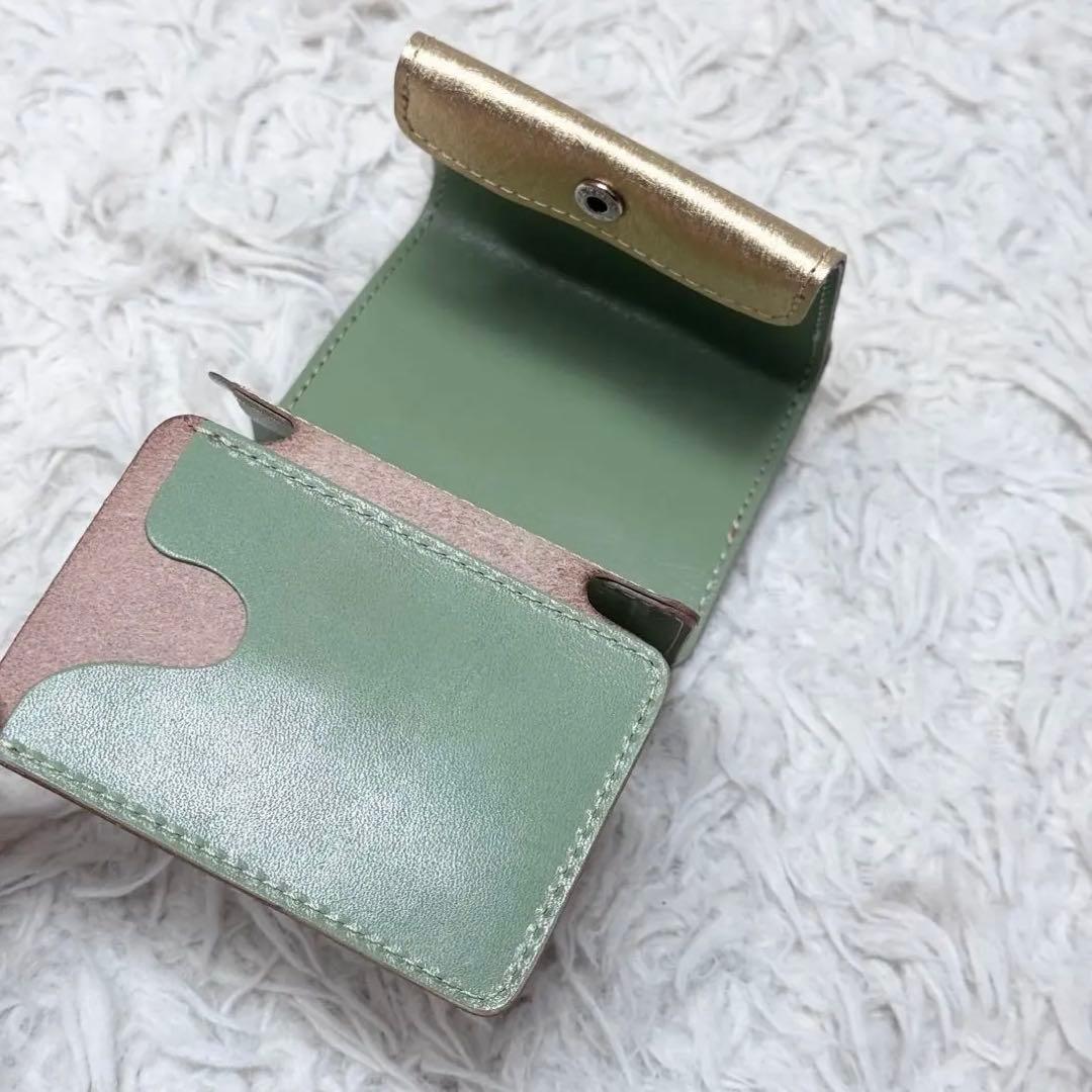 【新品未使用】小さいふ。「コンチャ ミモザゴールド」金 JAPANレザー 日本製