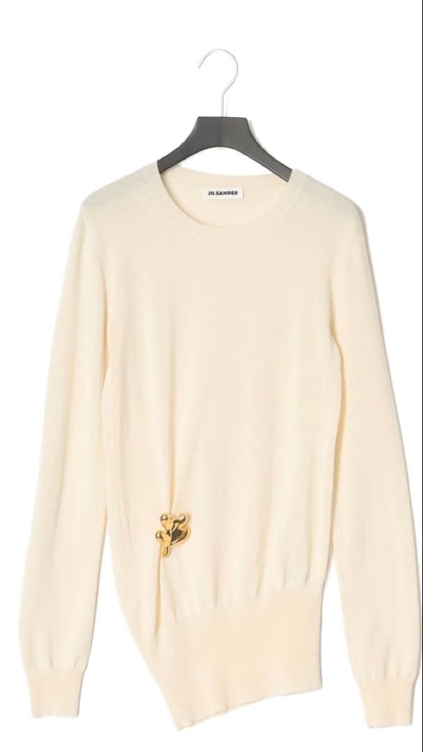 新品　JIL SANDER ブローチ　ゴールド　ジルサンダー