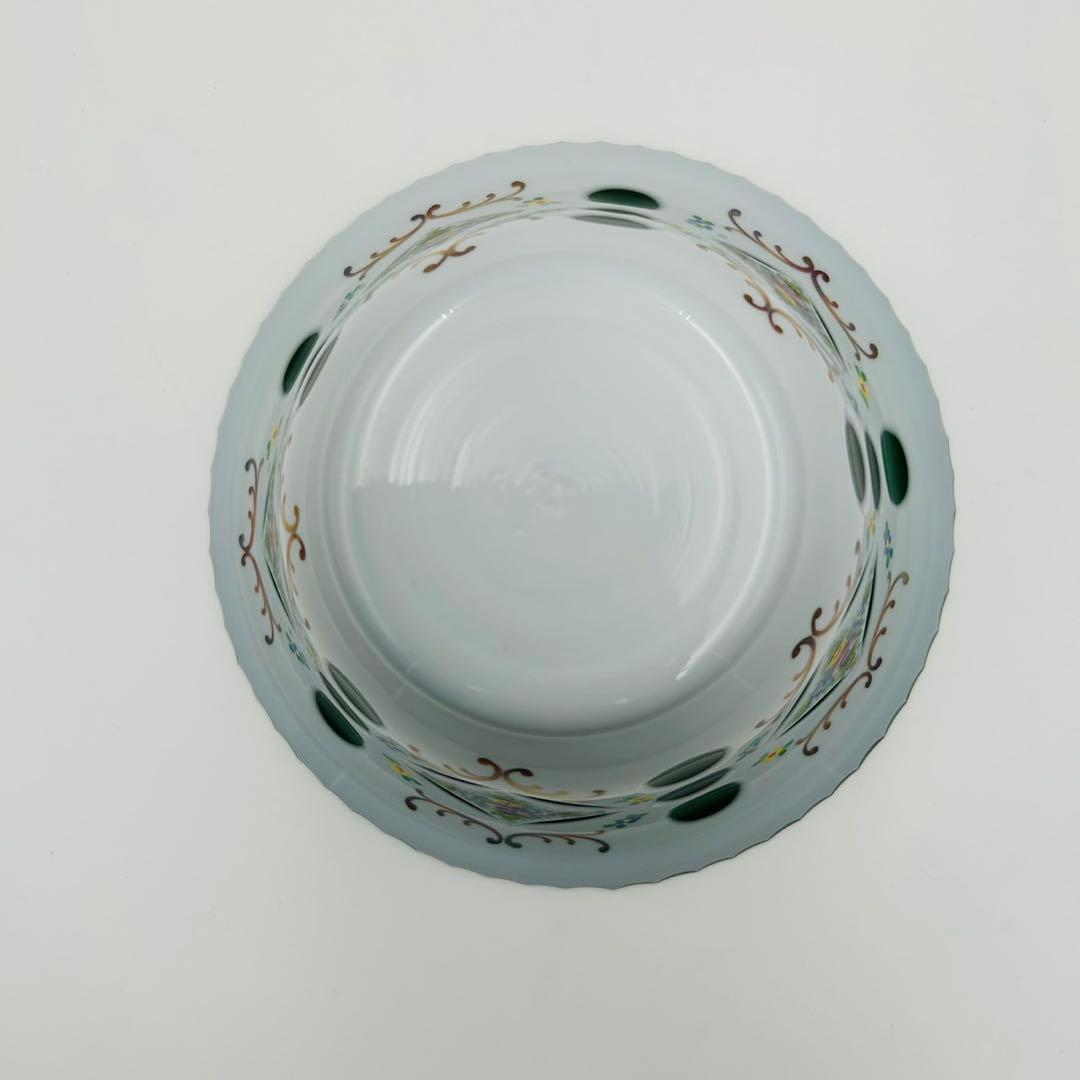 【ボヘミアンガラス　ボウル　キャンディーポット　チェコ】bohemian