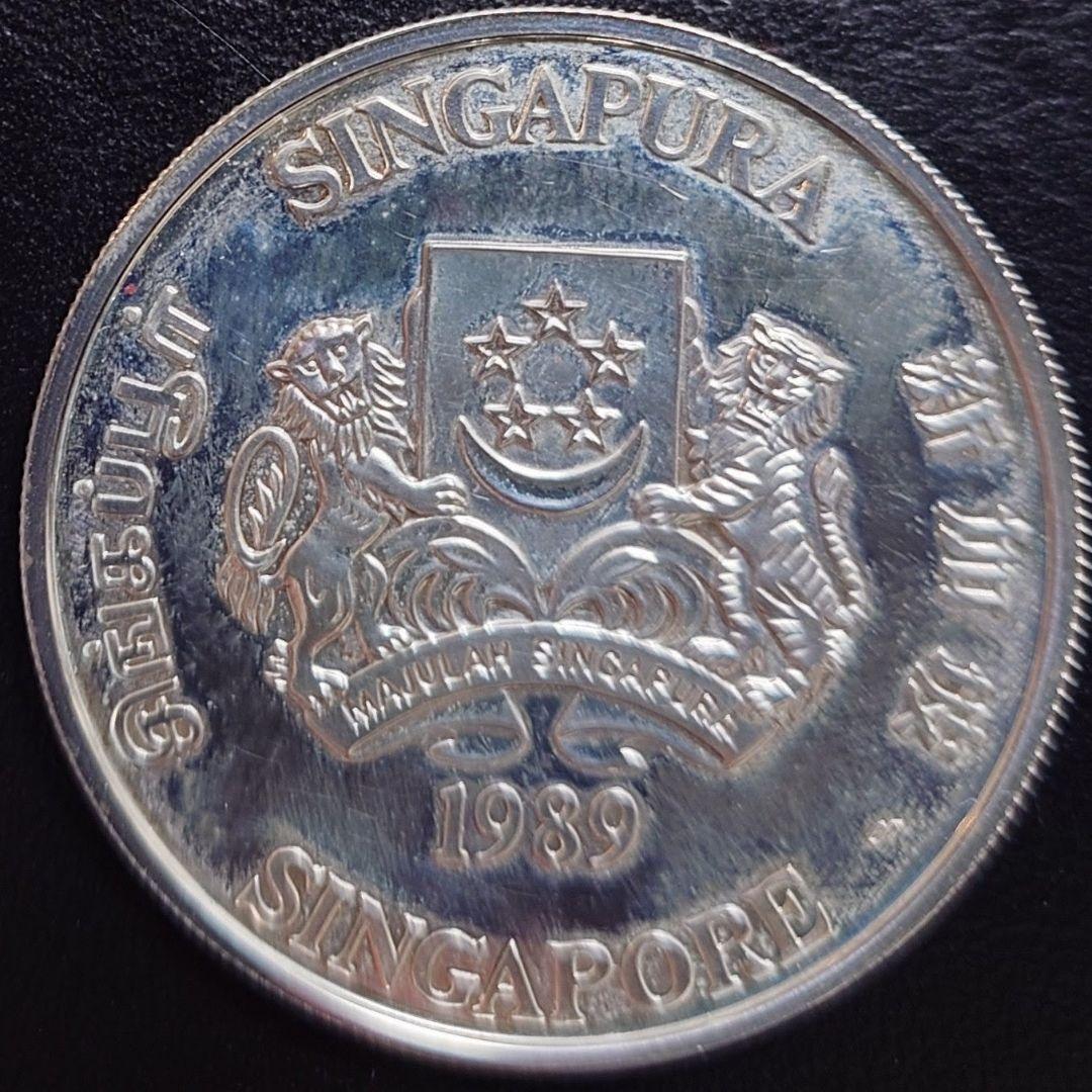 1989年 シンガポール銀貨 10ドル 干支記念銀貨SV925 大型プルーフ銀貨