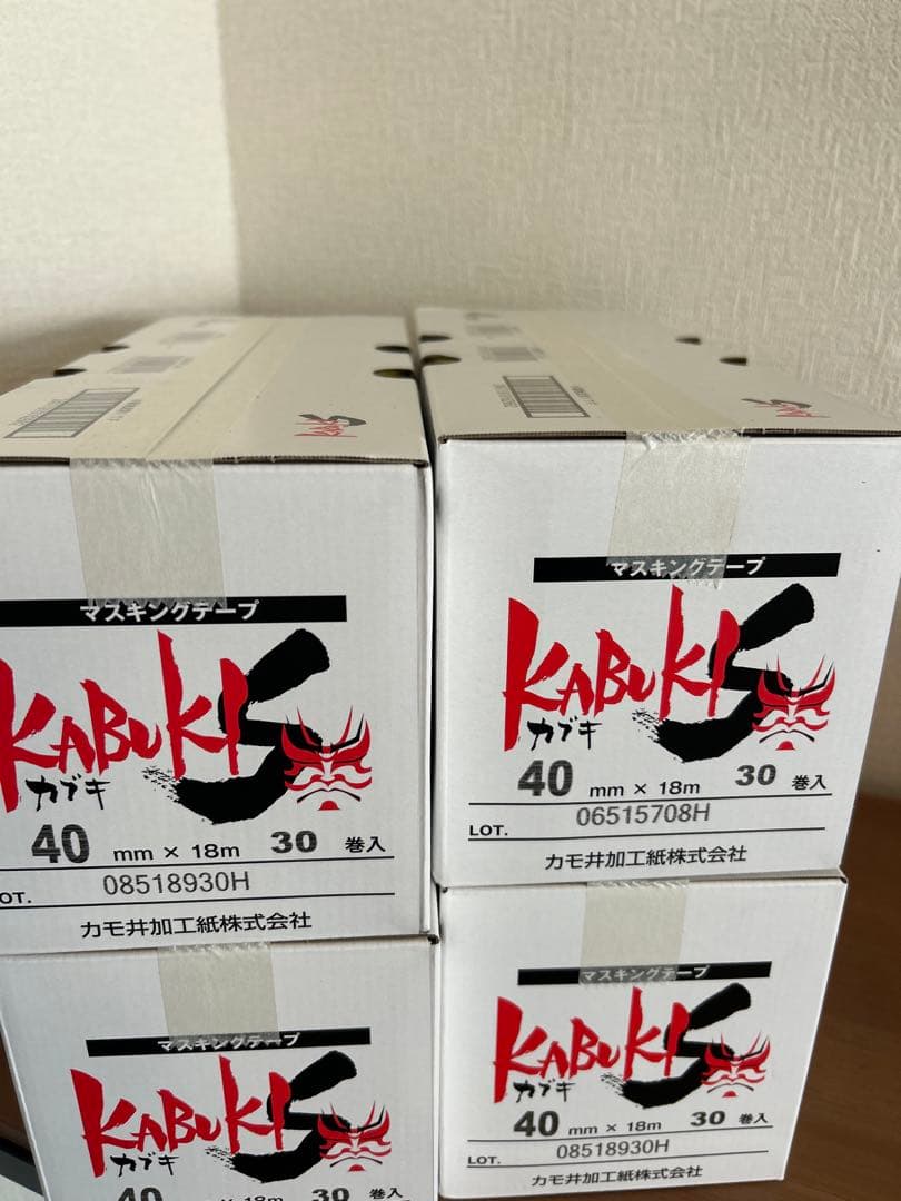 カモイ　カブキ　 マスキングテープ 40mm x 18m 30個入り
