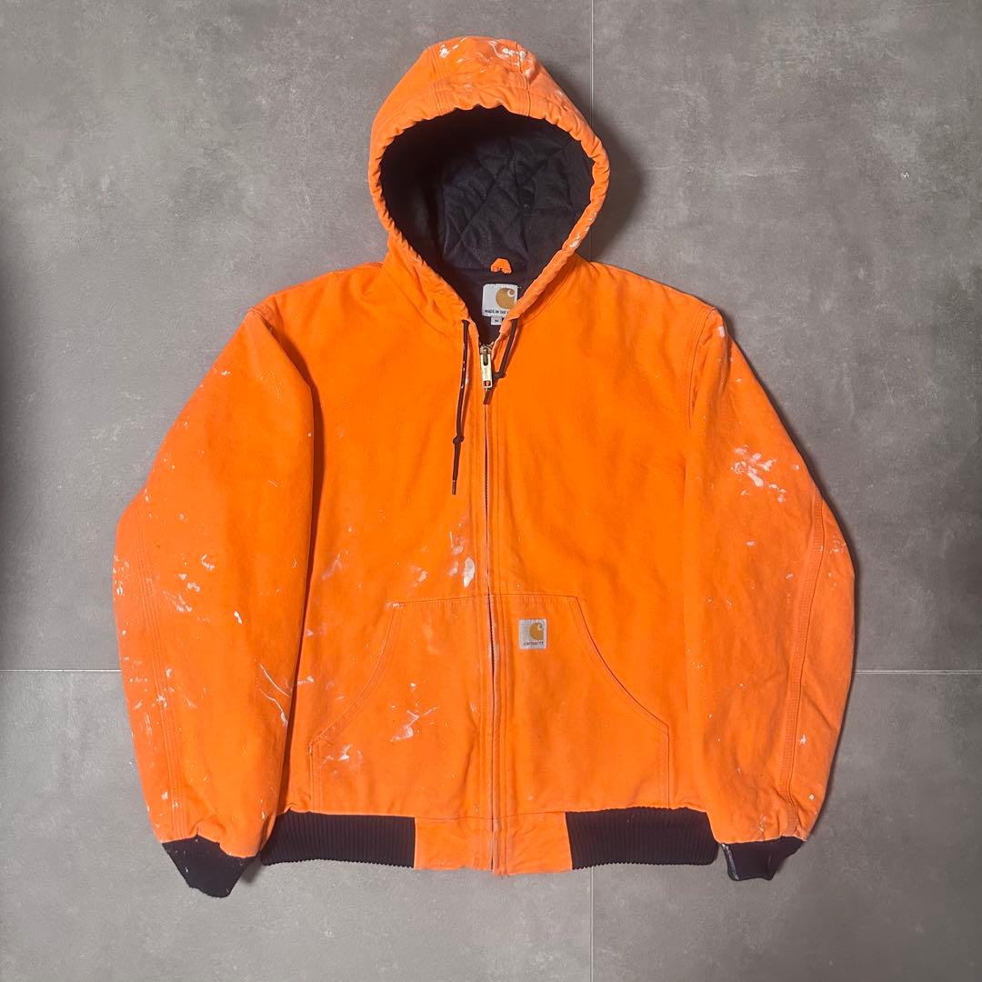 カーハート アクティブ オレンジ ジャケット ダック usa製 carhartt