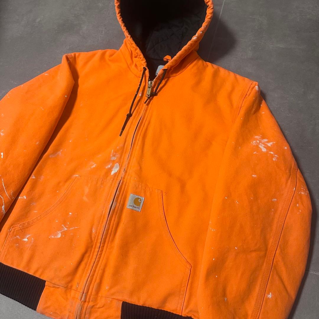 カーハート アクティブ オレンジ ジャケット ダック usa製 carhartt