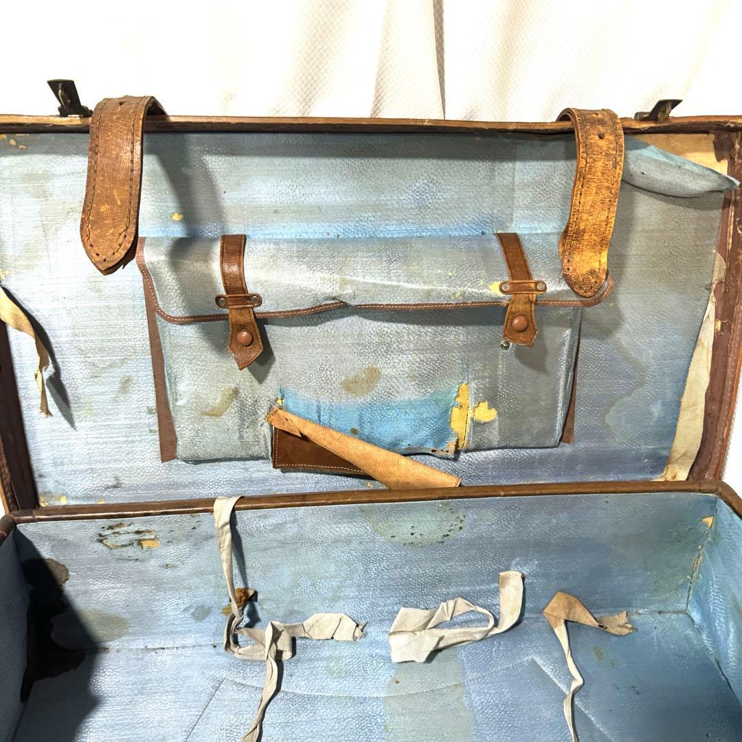 値下済【希少】ヴィンテージ レザートランク アンティーク雑貨 リアルヴィンテージ