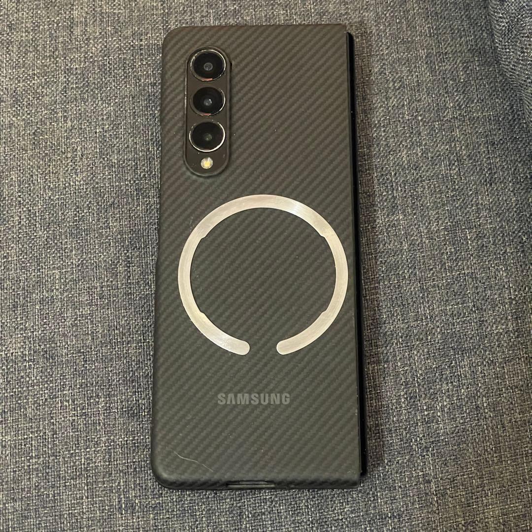 Galaxy Z fold 3 海外版 SIMフリー アラミドケース付 液晶漏れ