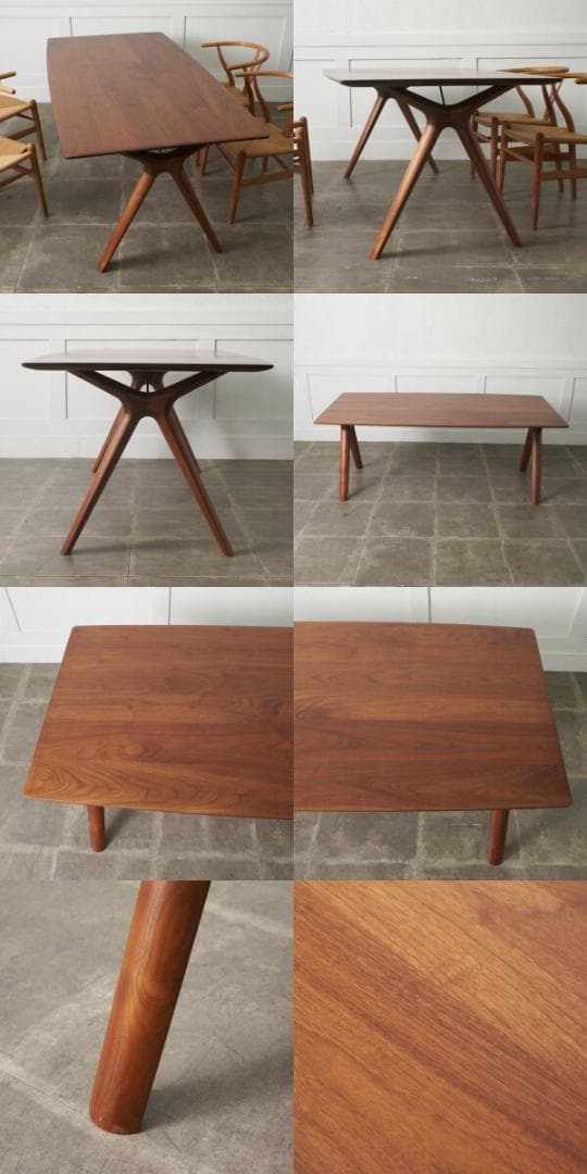 91498★起立木工 RADIUS ダイニングテーブル W1800 食卓