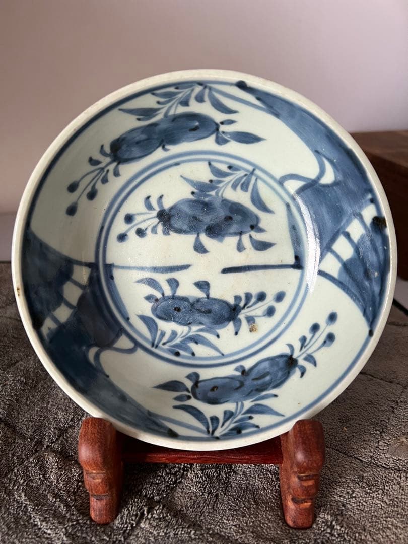 古美術　染付小皿　小鉢 共箱　XG44-6