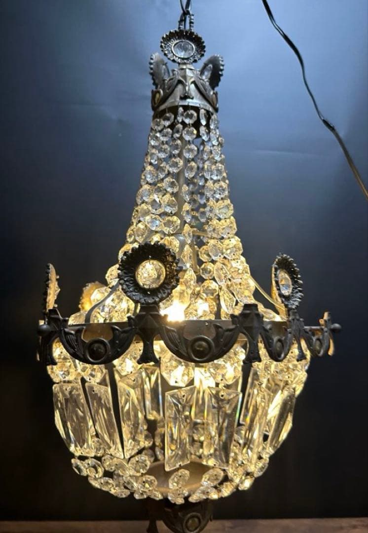 フランス製　アンティーク　エンパイヤシャンデリア