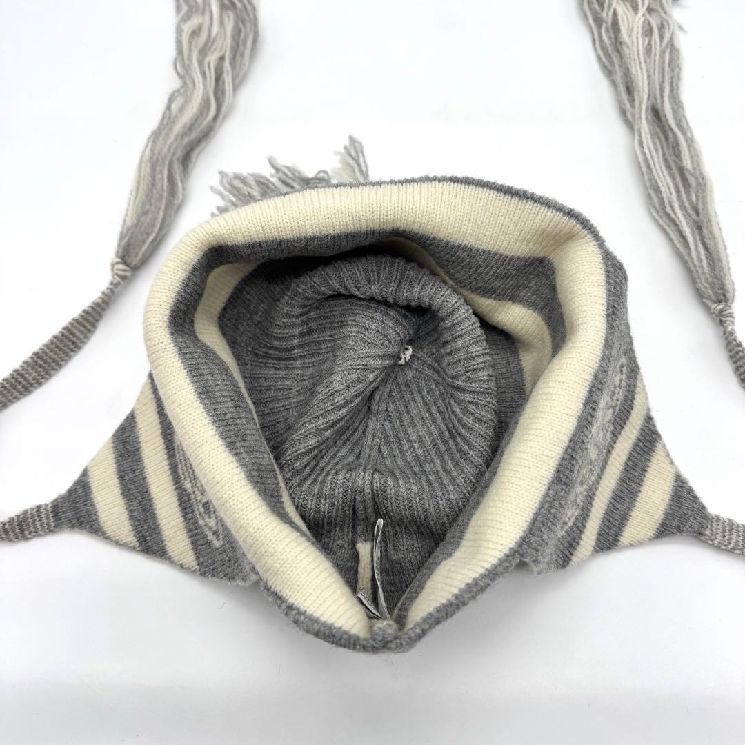 極美品 ヴィヴィアンウエストウッド ストライプ ニット帽 耳あて付き 正規品