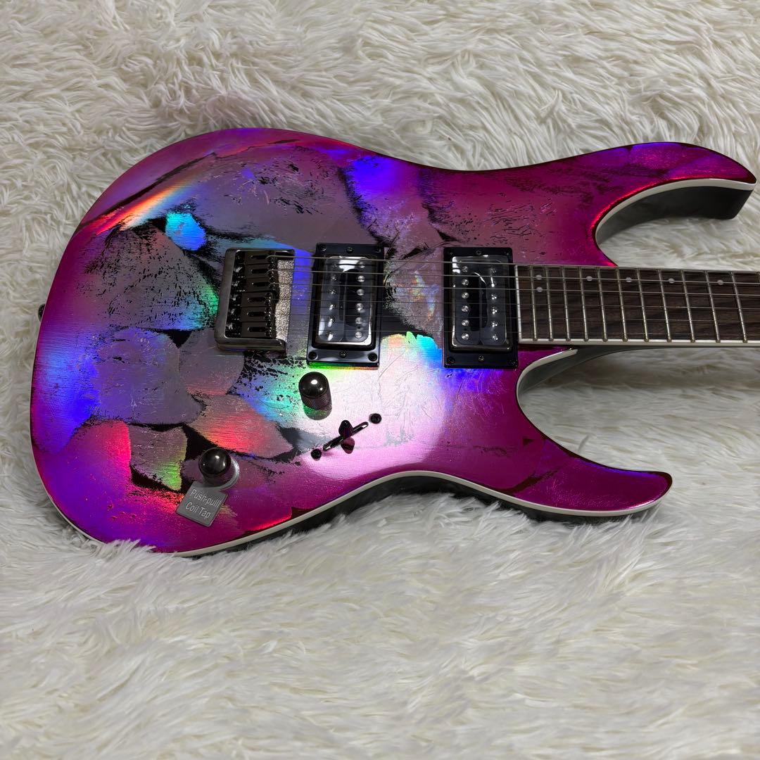 エレキギター　SPEAR Gladius ホログラム　パープル系