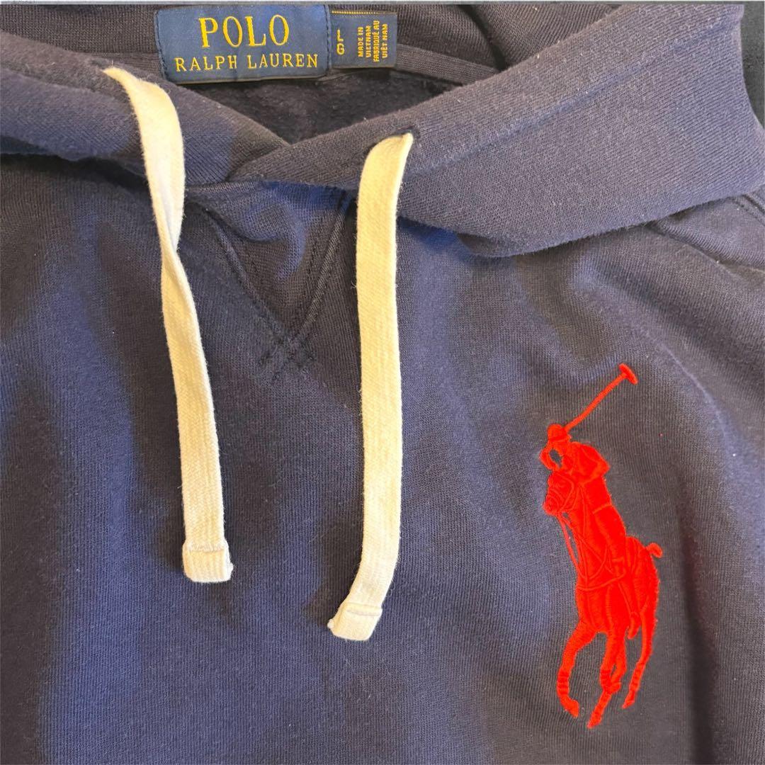 POLO Ralph Lauren フーディー　ネイビー　ビックポニー刺繍