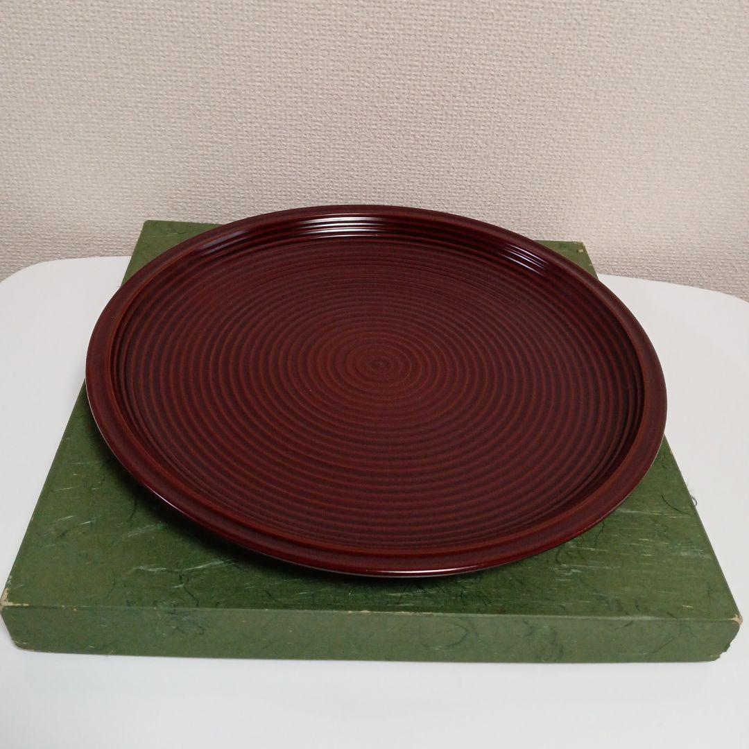 茶道具　乱れ盆　漆芸　お盆手前用　　木製　丸盆