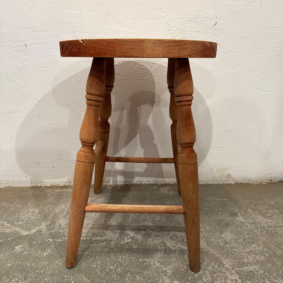 ヴィンテージ　ラウンド　スツール　サイドテーブル　剥離