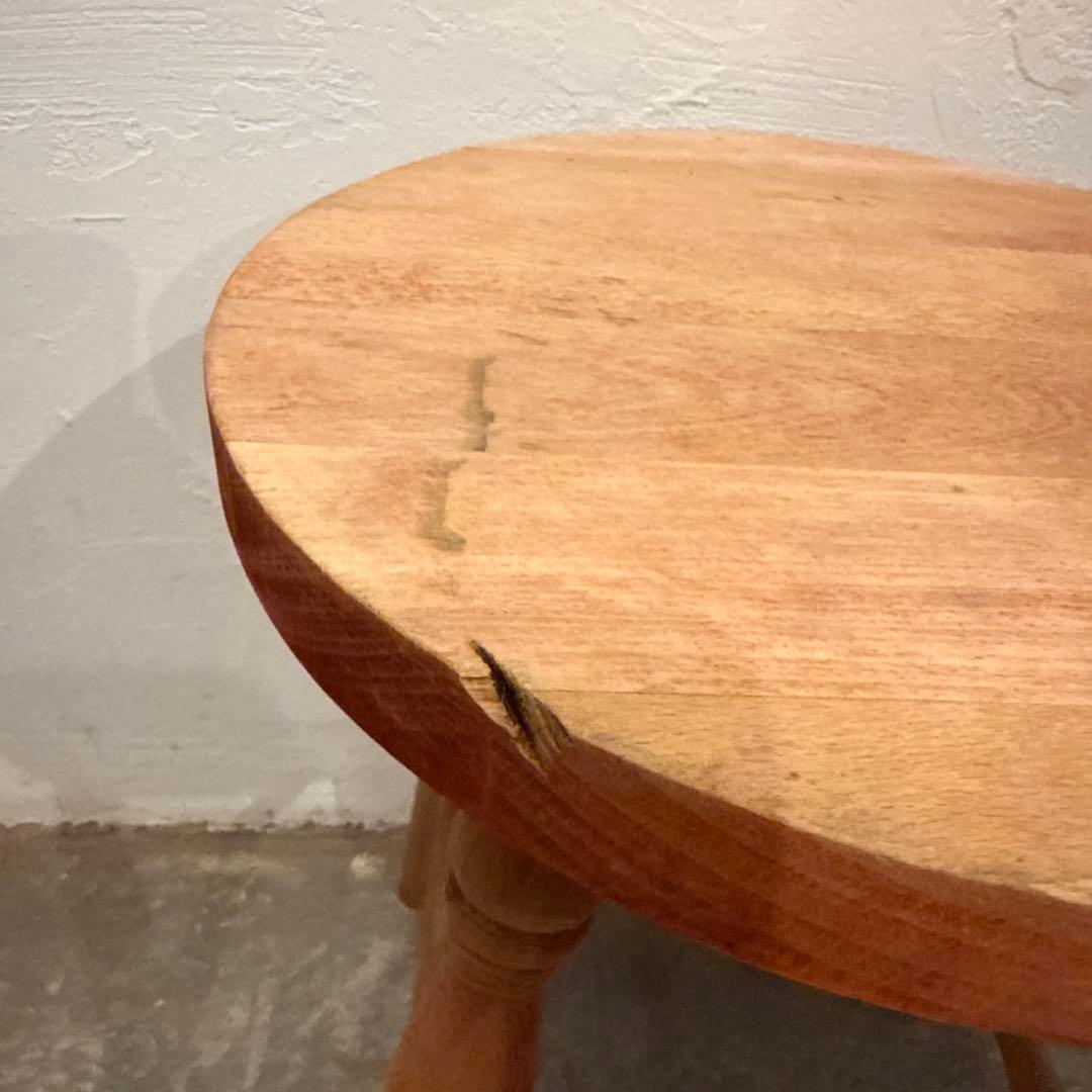 ヴィンテージ　ラウンド　スツール　サイドテーブル　剥離