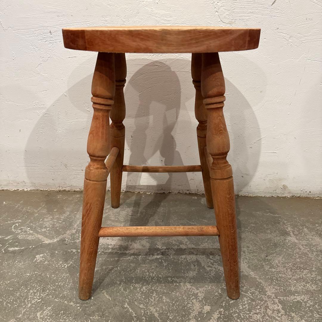 ヴィンテージ　ラウンド　スツール　サイドテーブル　剥離