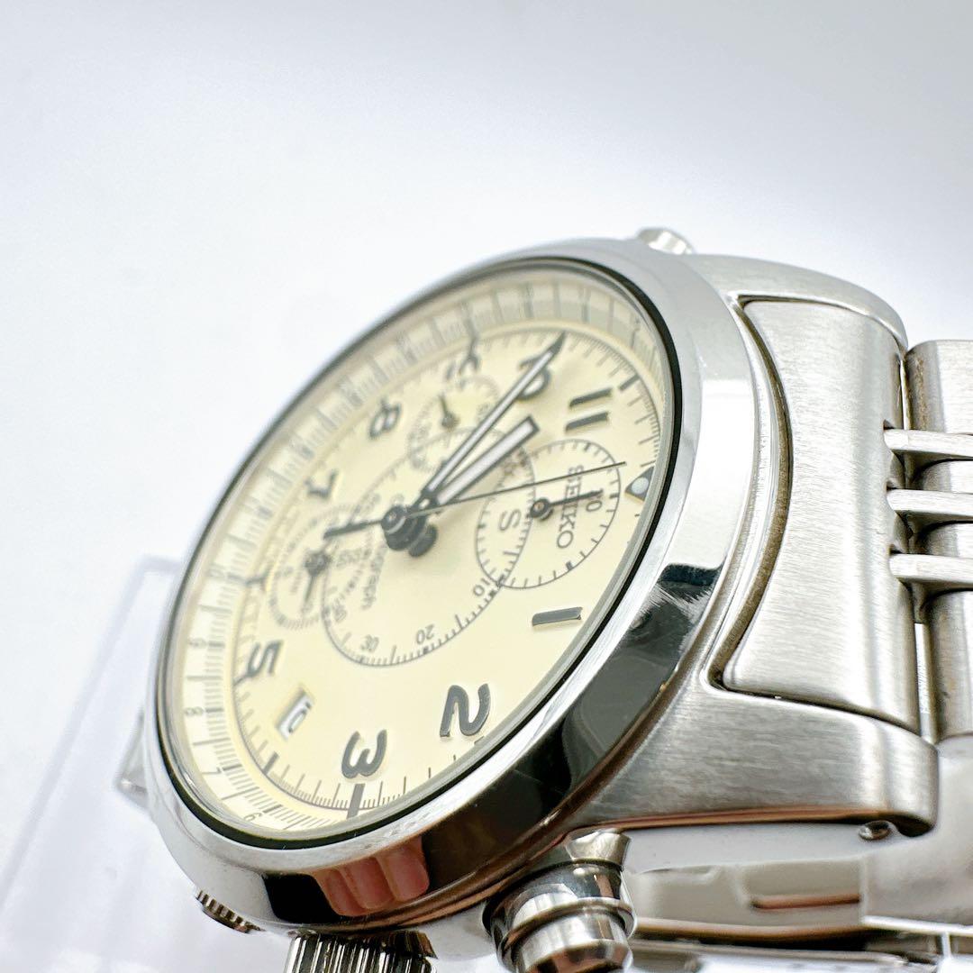 美品 稼動品 メンズ腕時計 SEIKO セイコークロノグラフ シルバー