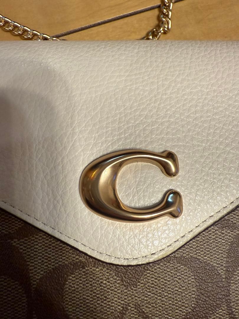 Coach ショルダーバッグ ブラウン/ホワイト