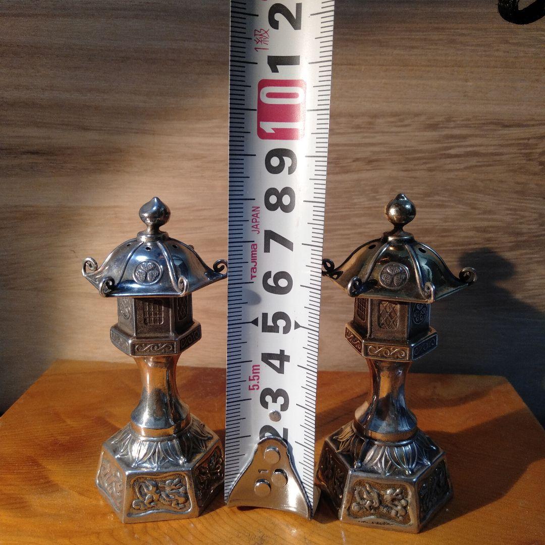 里帰り品　銀器置物　調味料入れ　　2個セット