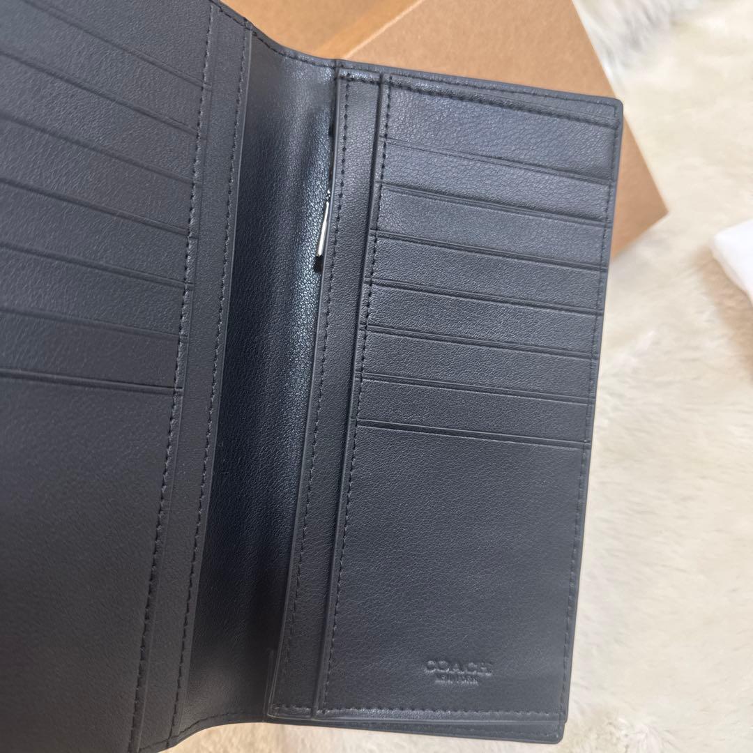 COACH ブラックレザー メンズ財布アウトレット