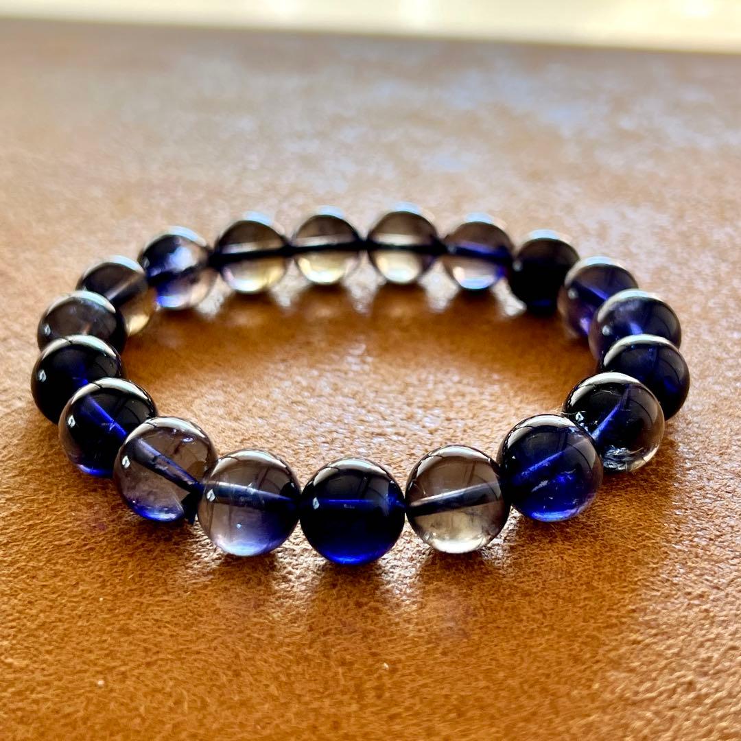 めちゃ綺麗　最高級　アイオライトブレスレット　3-10