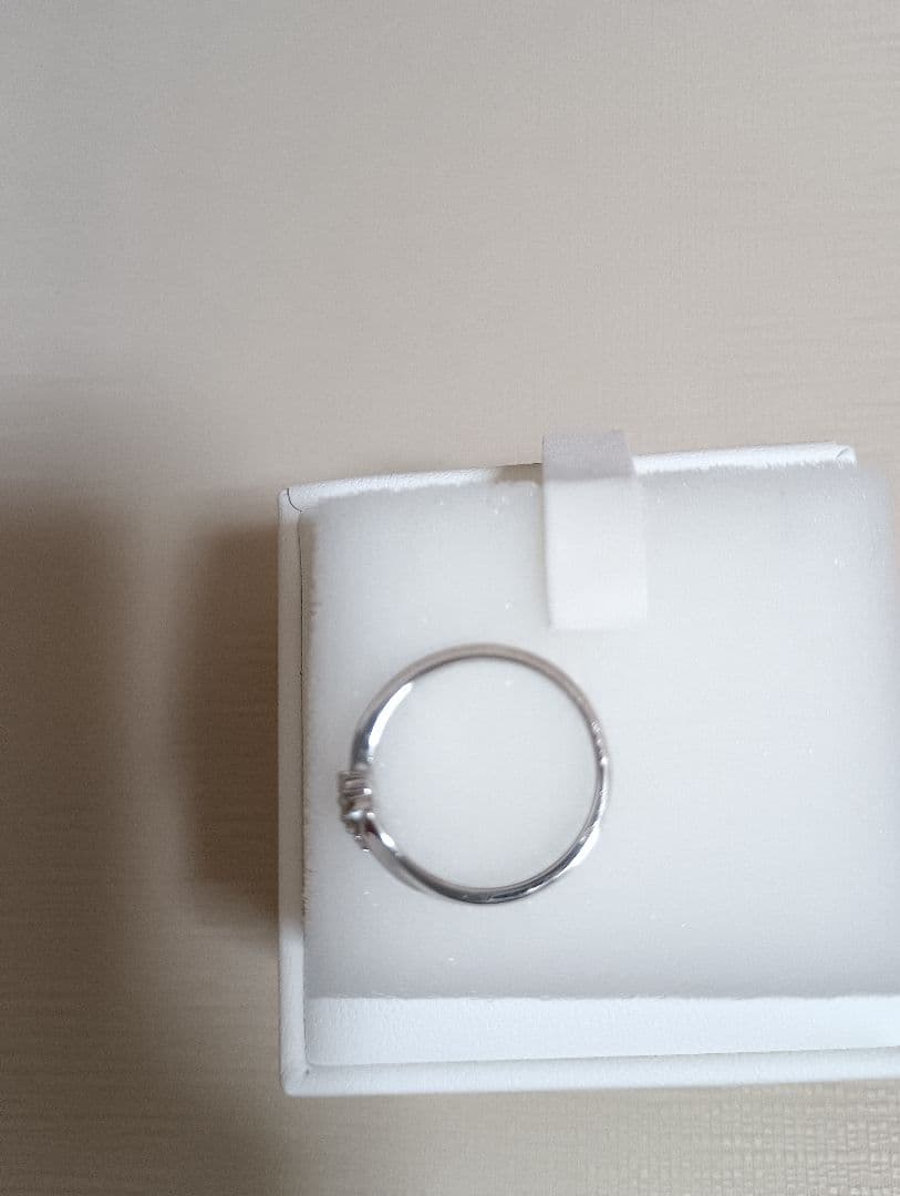 4℃　ヨンドシー　K18　ホワイトゴールド　ダイヤモンド　リング　8号　美品