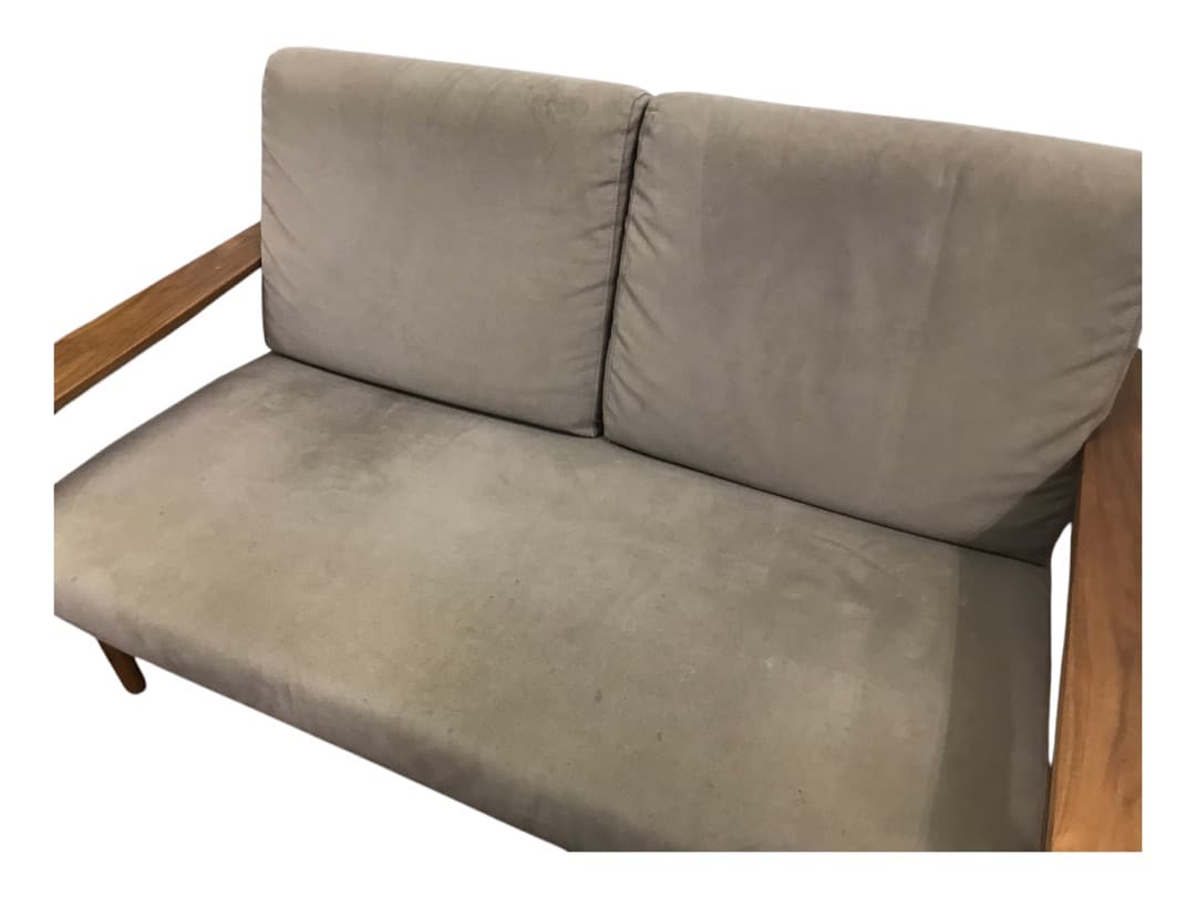 直接引取歓迎！karimoku WD43モデル 2人掛けソファ ビーチ材 北欧