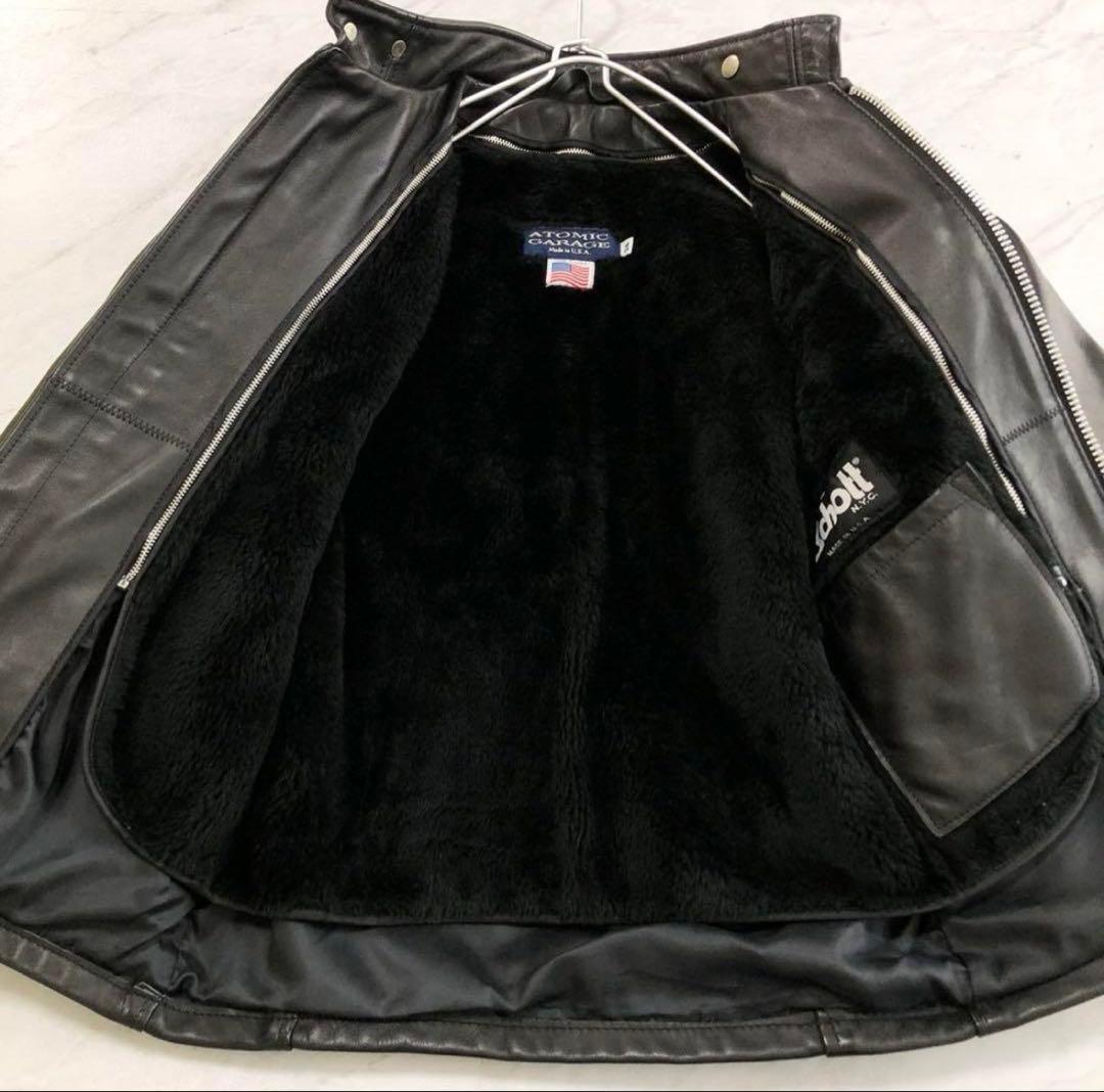 美品　ショット ATOMIC GARAGE別注 ライダースジャケット ライナー付
