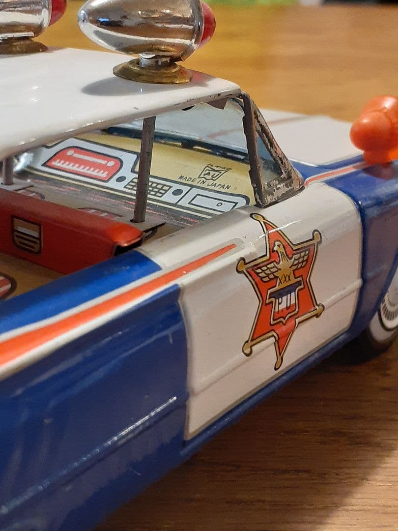 イチコー『FORD パトカー』ブリキのおもちゃ　箱付き　日本製 !!
