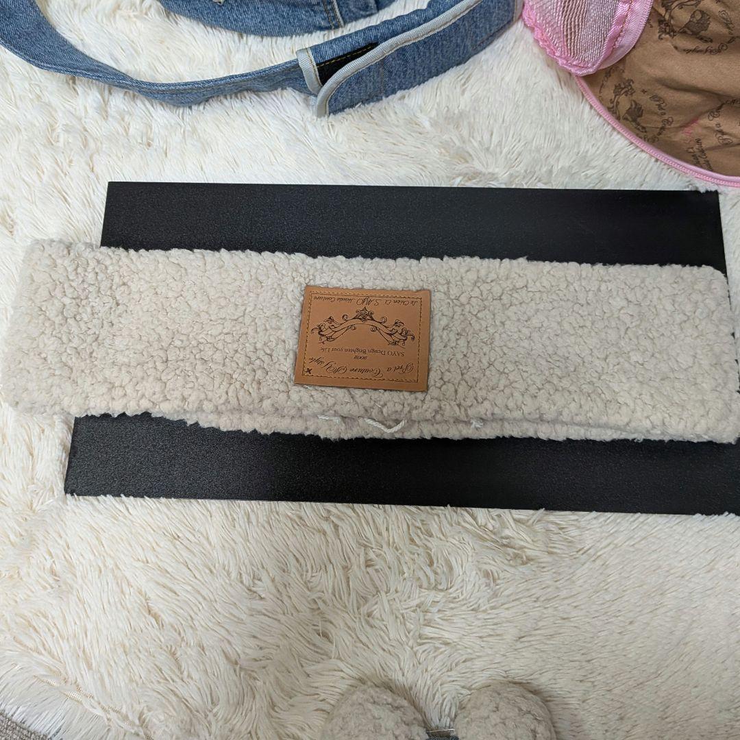 ルシアンエサヨ　タンブールインディゴブルー　斜めがけ　付属品セット