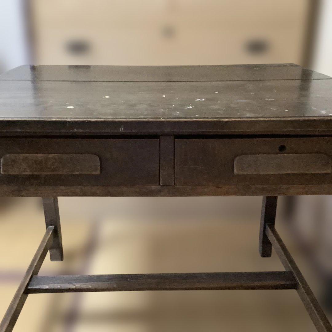 昭和レトロ　机　学習机　勉強机　作業台　テーブル　ヴィンテージ　アンティーク