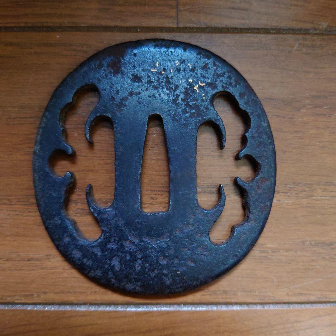 鍔(つば) 円形 切り抜き模様 約7.5cm