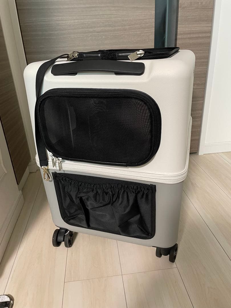 【petico】ペットキャリーケース ホワイトグレー