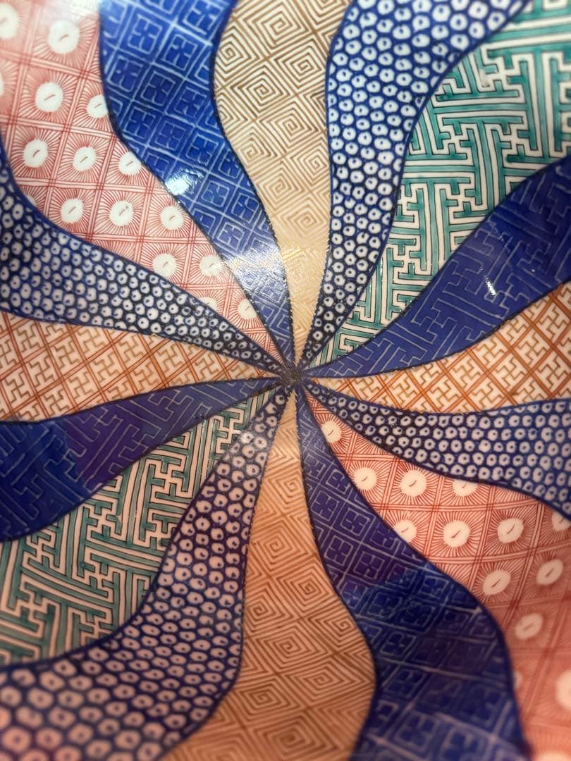 1849  古伊万里 染付 色絵 菓子鉢　萬暦年製銘　時代物