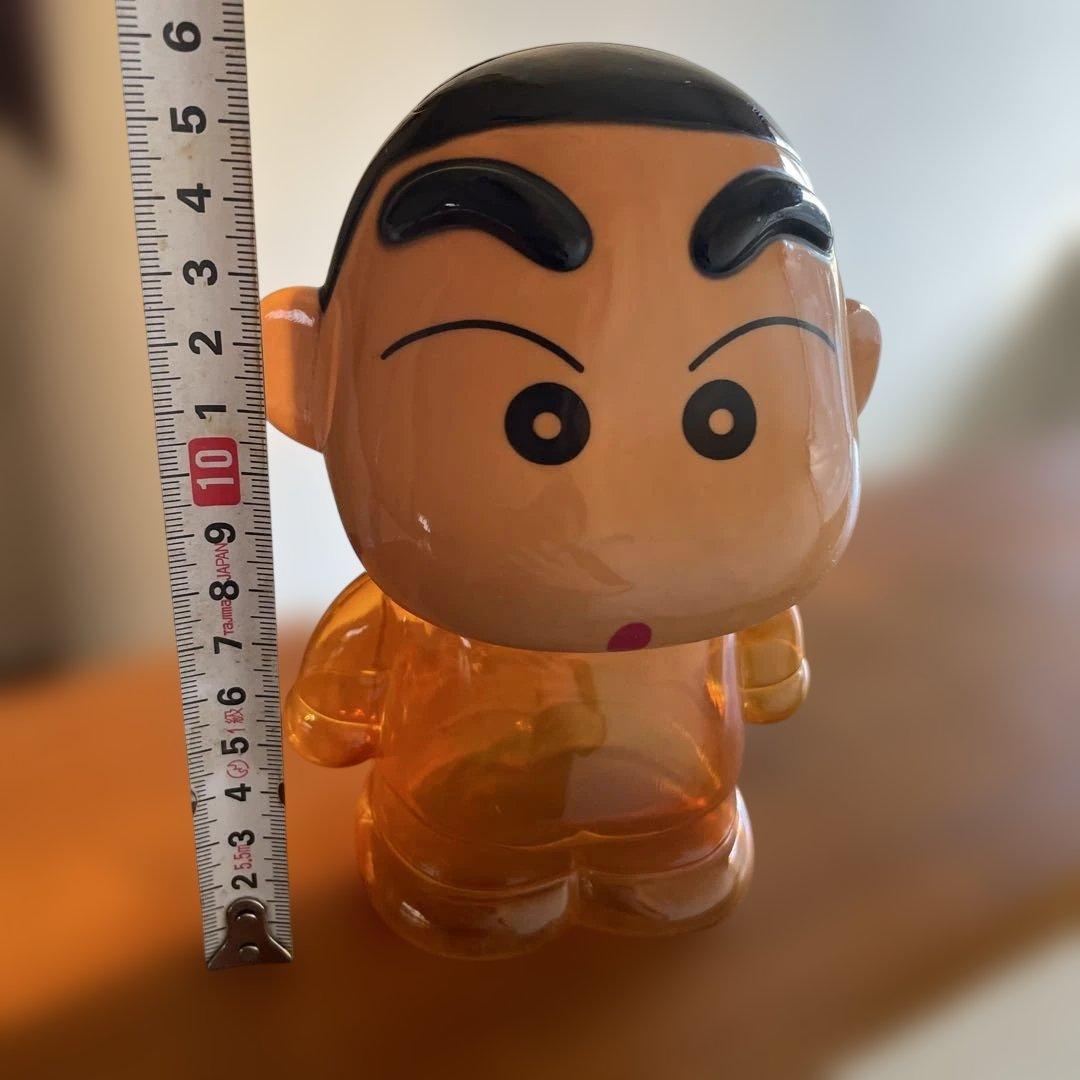 希少　クレヨンしんちゃん　貯金箱　オレンジ