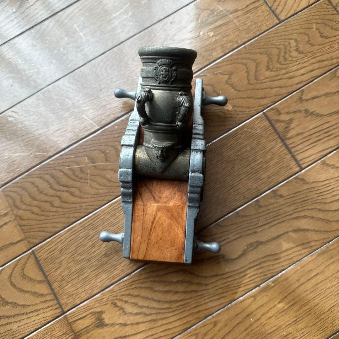 砲形インテリア置物 木製と金属製