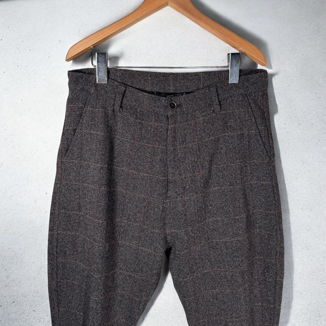 glamb グラム アップランドチェックスラックス 裾リブ 2