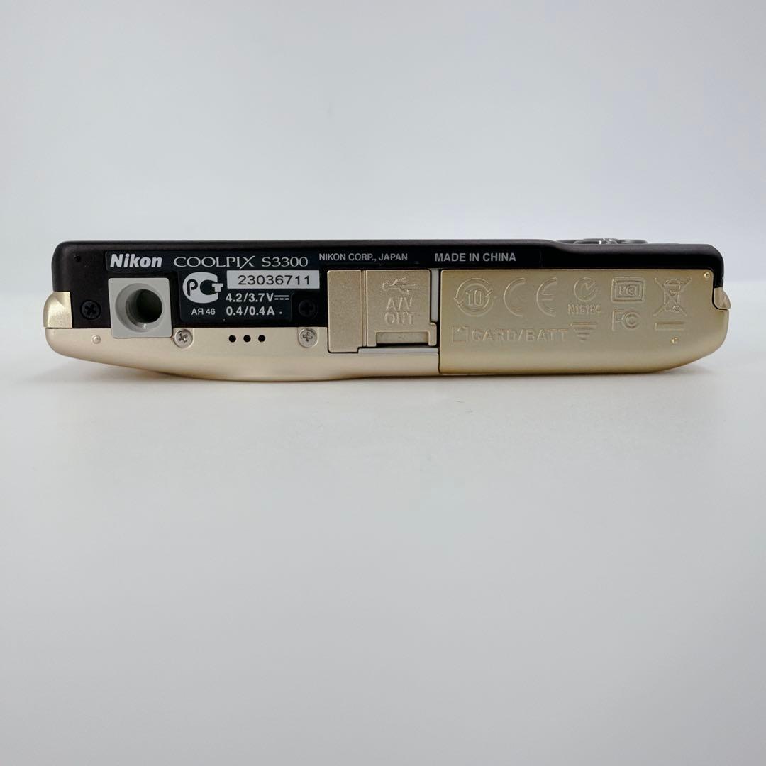 【美品・付属品有り】NICON COOIPIX S3300 ゴールド 870