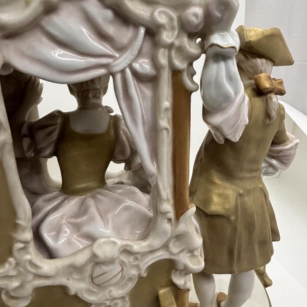 ロイヤル・ダックス・ボヘミア 貴族の輿 ロココ調 フィギュリン アールヌーボー