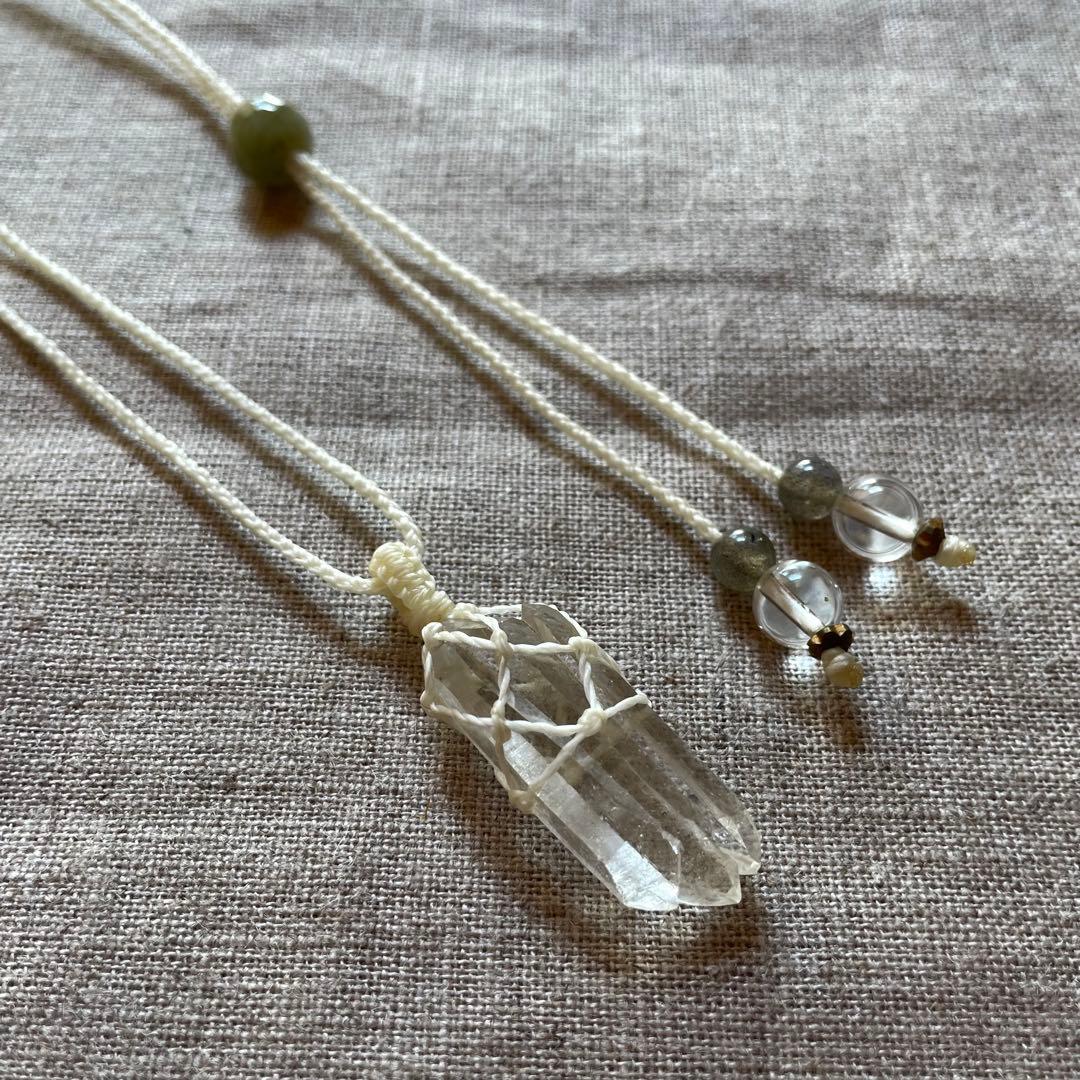 ヒマラヤ水晶 ＊ マクラメネックレス ペンダント