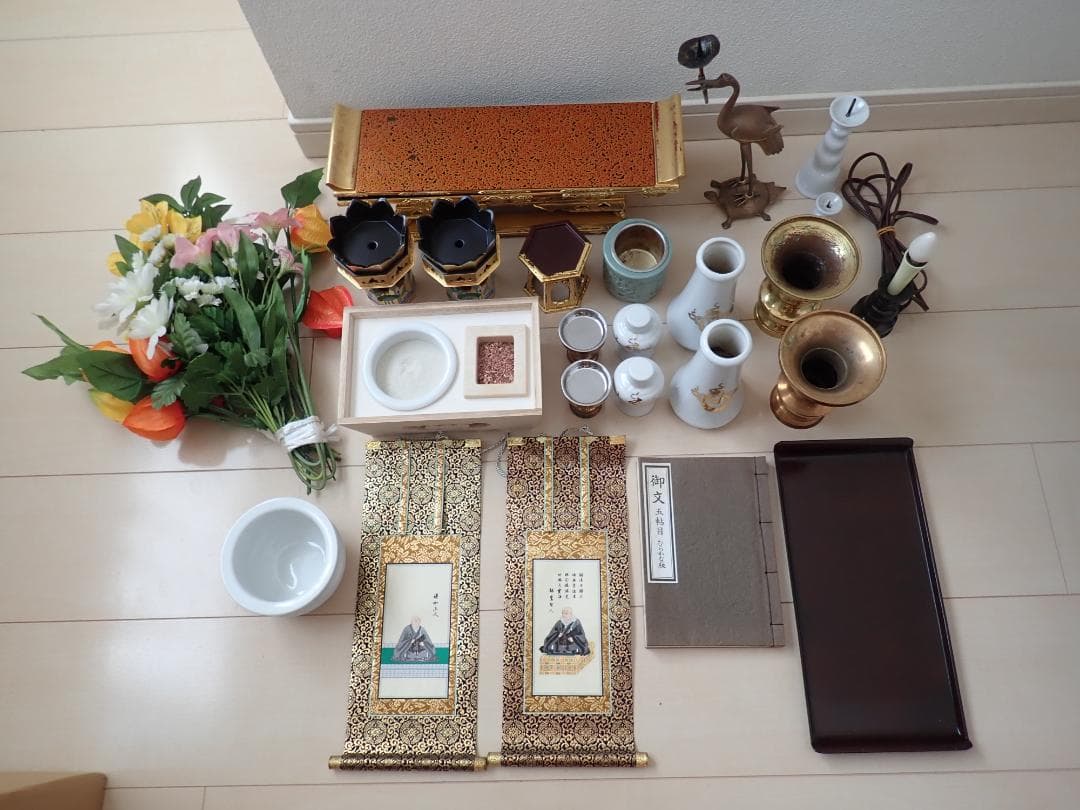 仏具＆神具セット　【１５点】　お盆　供養　神事　法要　仏教　神道 佛具　お墓