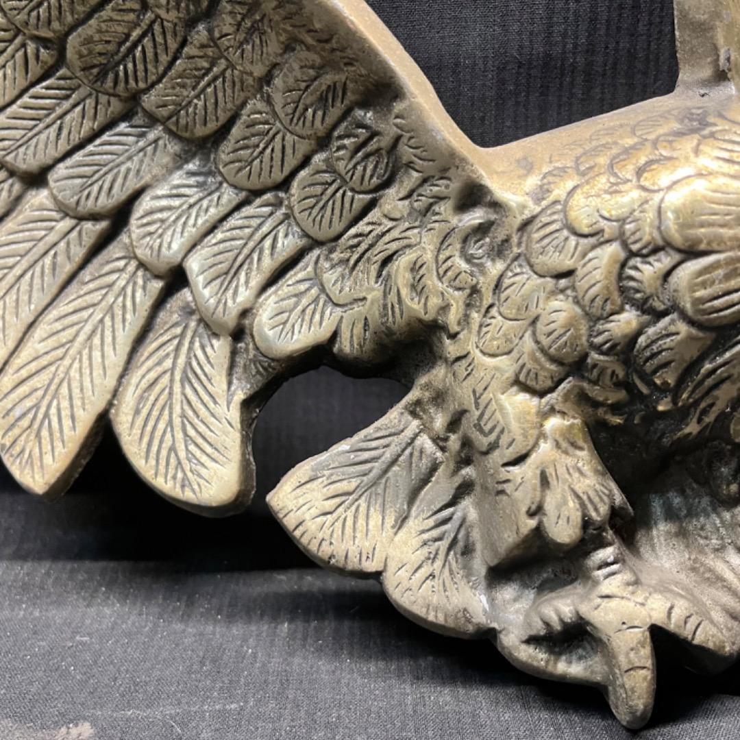 ▽Bi1061 日本製 デコトラ 鷲 鷹 レリーフ 当時物 金属製 長期保管品