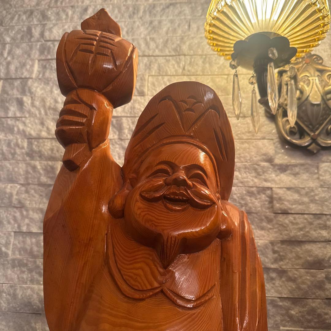 木彫り　大国天様　恵比寿様