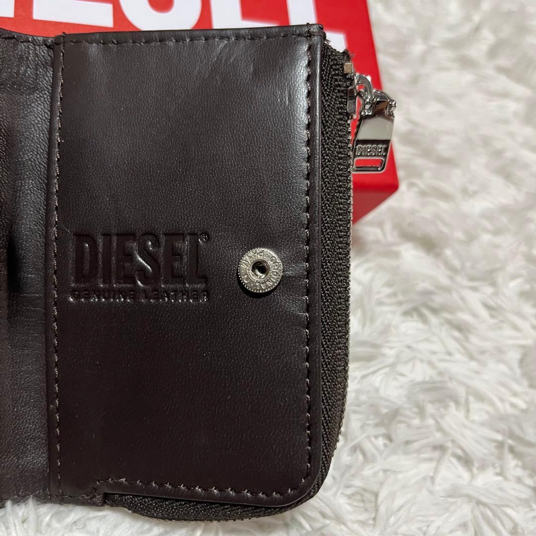 新品　箱付き　DIESEL ダークブラウン レザー キーケース　ケース