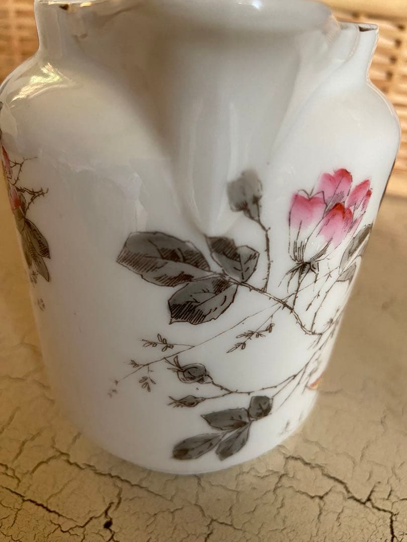 フランス　アンティーク　リモージュ　ピッチャー　ジャグ　花瓶　花器